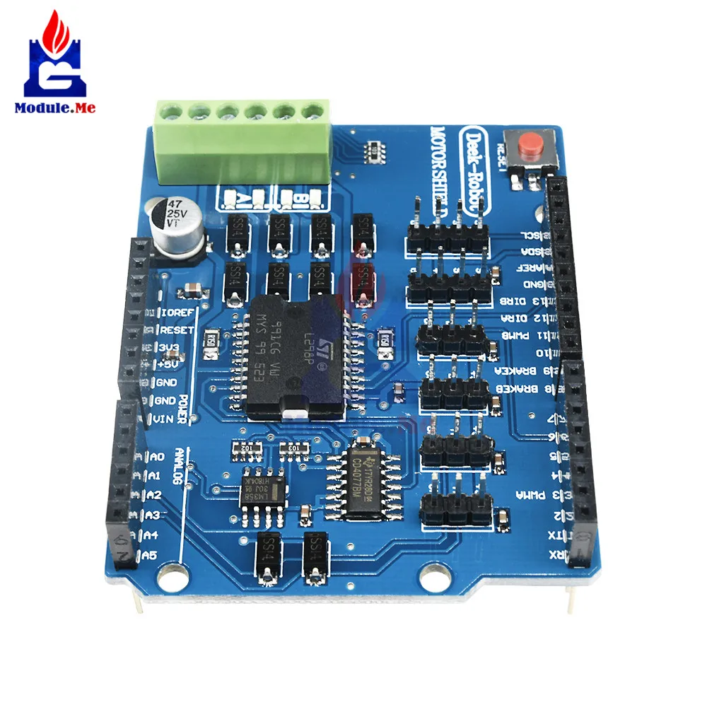 L298P L298 щит R3 драйвер двигателя постоянного тока Shiled плата для Arduino UNO модуль 2A двойной полный мост h-мост 2 пути реле 5 в 12 В