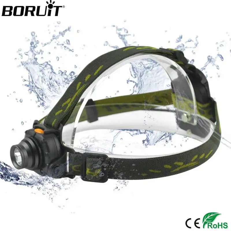 BORUIT 2000LM XPE светодиодный мини-фонарь ИК-датчик 3 режима налобный фонарь для кемпинга охоты водонепроницаемый Головной фонарь AAA батарея фонарик