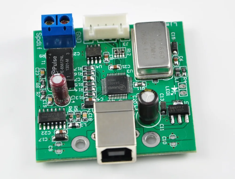 В СБОРЕ USB к SPDIF коаксиальному чипу I2S TE7022 DAC поддерживает 24 бит 96K дискретизации |