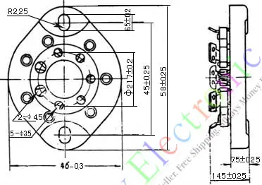 Опт и розница 10 шт. 7pin позолоченная Керамическая вакуумная трубка Золотое