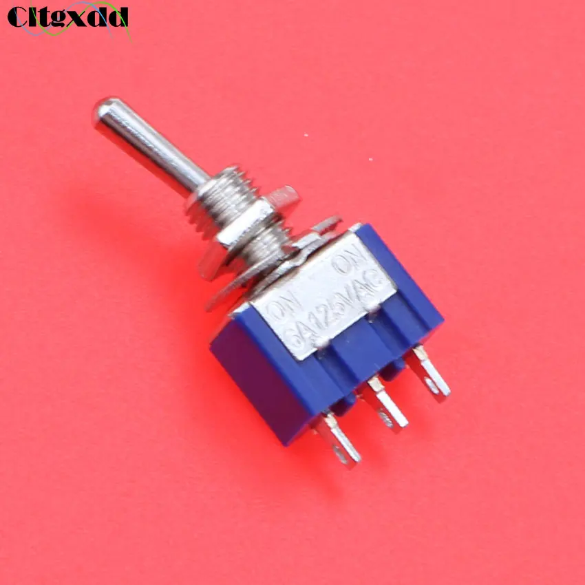 MTS-102 ON-ON Cltgxdd 1 шт. Миниатюрный Мини тумблер 6A 125 В AC 3pin 6pin вкл. SPDT 2 положения и 3 положения вкл.-ВЫКЛ. 2P2T DPDT Switche - Цвет: MTS-102 ON-ON