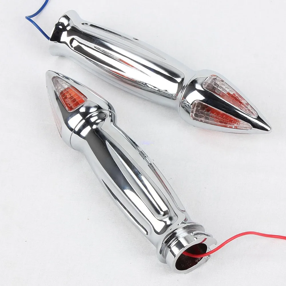 Мотоциклетные ручки с шипами хромированные черные наконечники для поворотников