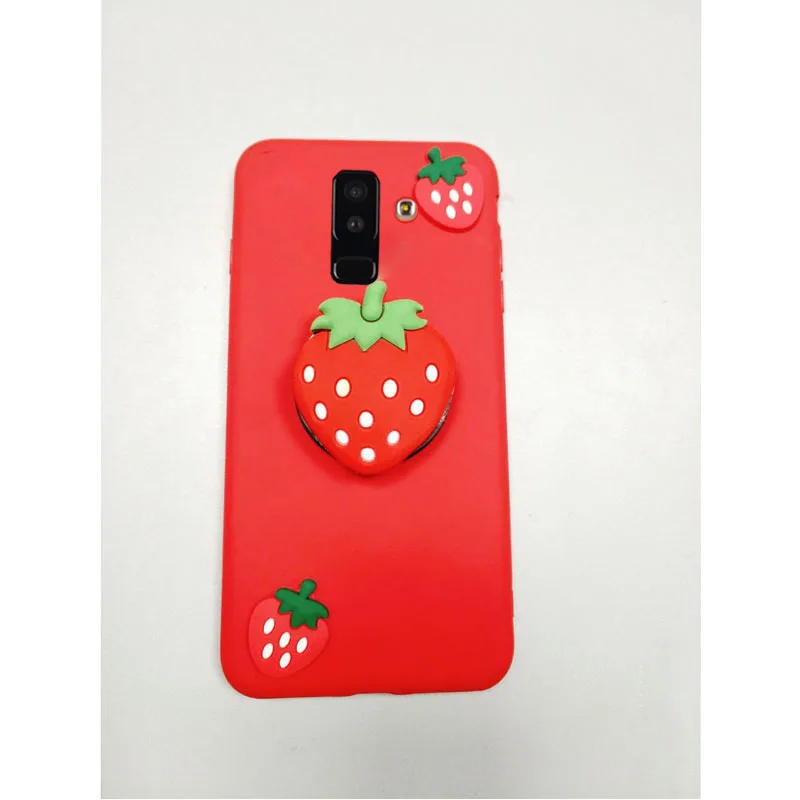 Милый 3D Мягкий силиконовый чехол для Samsung Galaxy S10 Plus S7 S8 S9 A9 Pro 2018 S10E Note 9 подставка