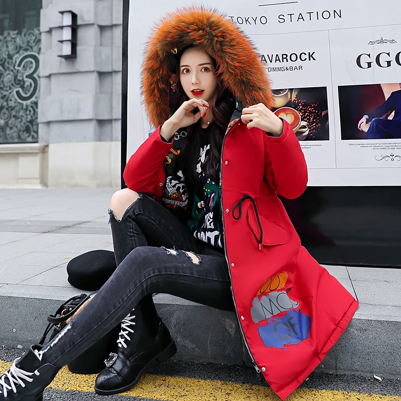 2018 Для женщин зимнее пальто длинные утепленные теплая куртка хлопковая стеганая