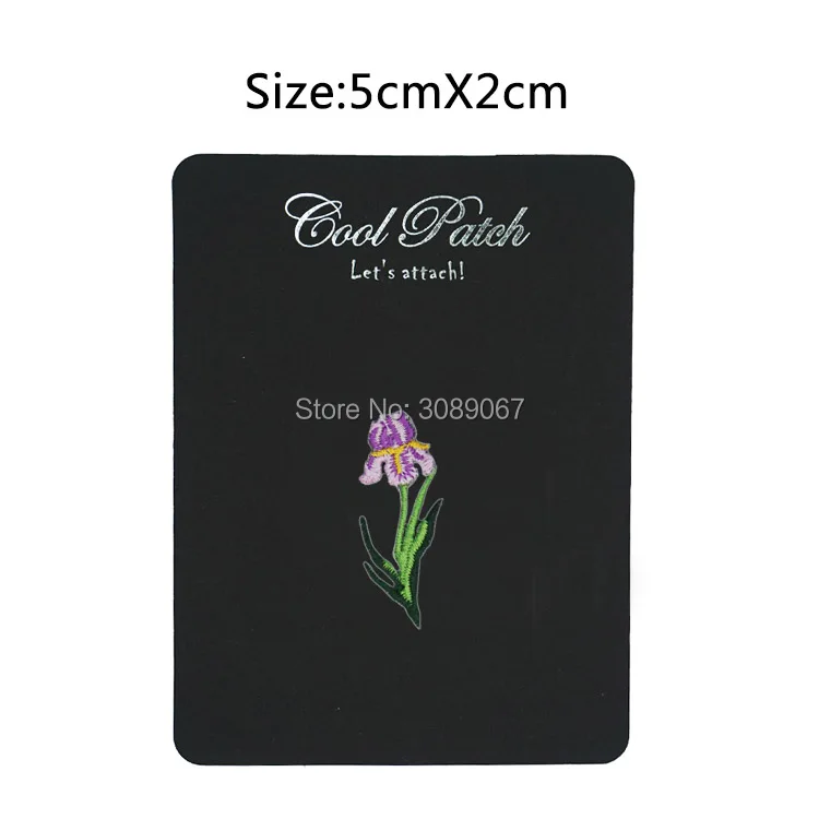 Мини-аппликация для одежды с фиолетовыми радужными цветами и растениями | Дом сад