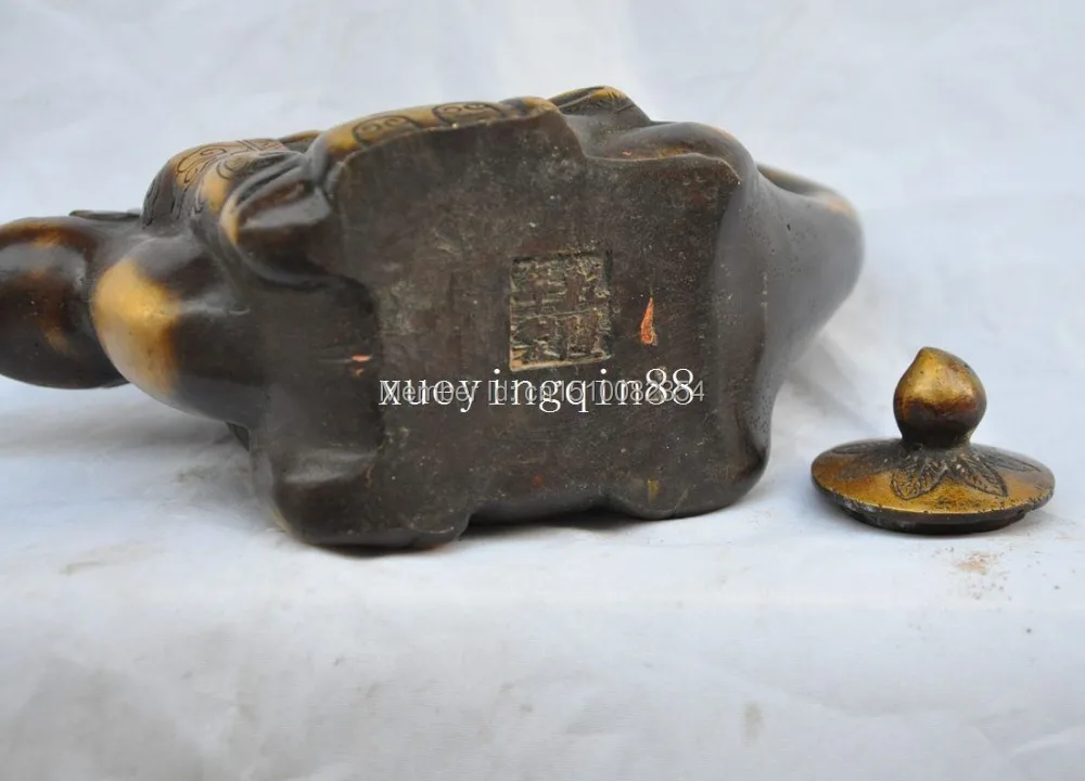 7.2&quot Old Seiko Tibetan Buddhism Bronze AMIGOS Auspicious Teapot Statue | Дом и сад