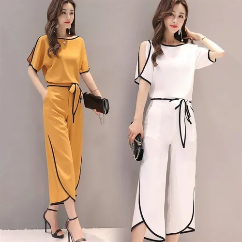 Summer Strapless Two Piece Set Baggy Tracksuit Casual Drawstring Women's Tracksuits Striped Suit Office Lady Pullover |