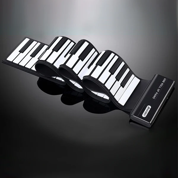88 клавиш клавиатуры рулонное пианино MIDI Bluetooth клавиатура с педалью для ПК