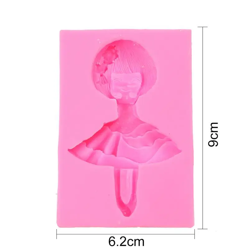 Милые танцы Принцесса Маленькая девочка Торт Плесень Силиконовый Шоколад