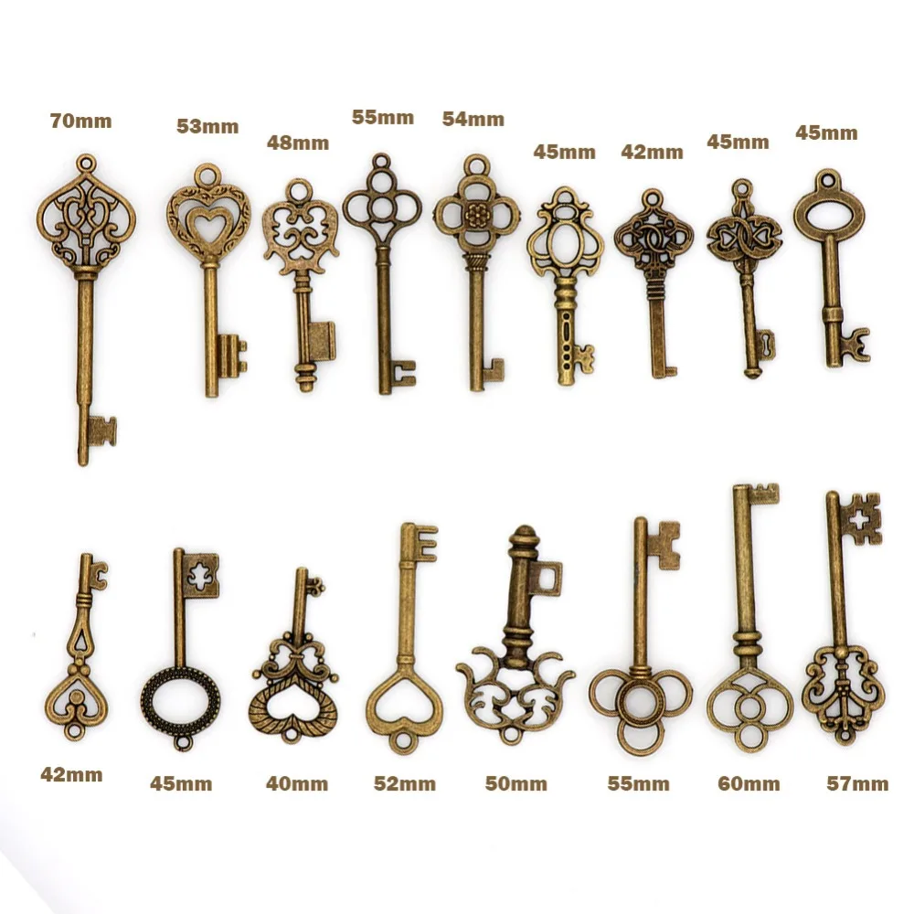 OurWarm 51pcs Bronze Vintage Keys Wedding Favors and Gifts for Guests DIY Party Favors Wedding Souvenirs bomboniere matrimonio