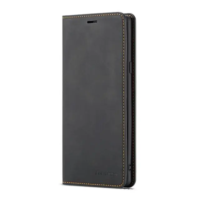 Black Роскошный кожаный чехол-книжка на магните для IPhone 7, 8 plus, для IPhone 6, 6 plus, кошелек с отделением для карт, подставка, чехол-книжка для iPhone11 pro - Цвет: Black
