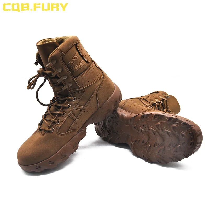 Мужские военные ботинки дезерты CQB.FURY летние коричневые армейские сапоги из