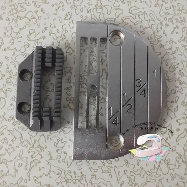 

2pcs Industrial sewing machine needle plate Flat synchronous car thick material special coarse feeding needle plate