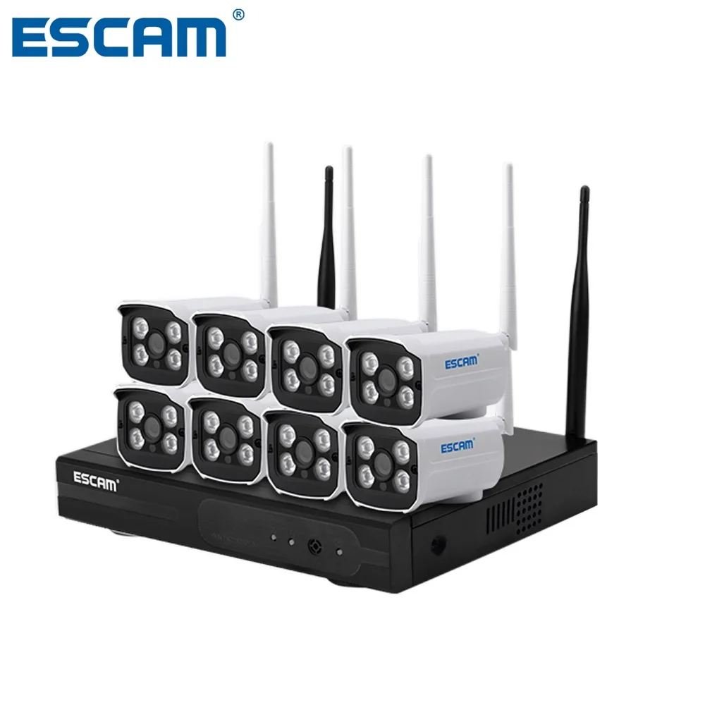 ESCAM WNK803 8ch 720P беспроводной сетевой видеорегистратор комплект наружная ИК-камера