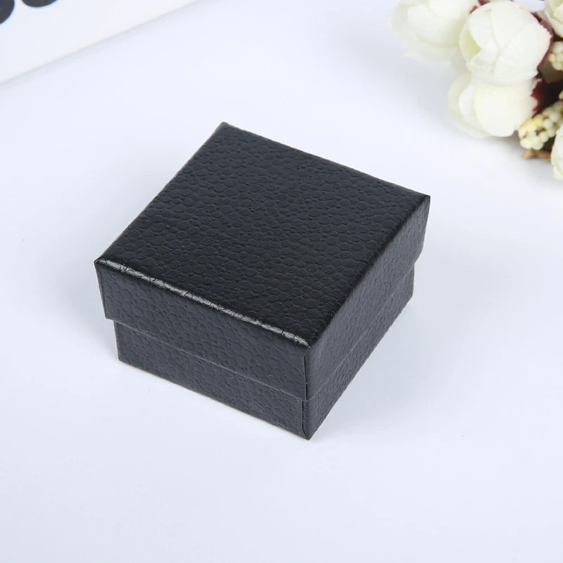 Коробка для ювелирных изделий с пористым наполнителем, украшенная черным жемчужным узором, 32 шт./лот, 5х5х3 см, упаковка для ювелирных аксессуаров и подарков H2031.