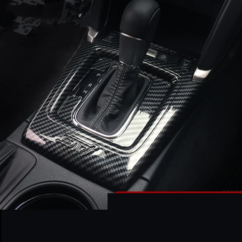 Углеродного волокна шестерни Цельнокройное Украшенные Крышка для Subaru Forester 2013 14 15 16 17 AA479