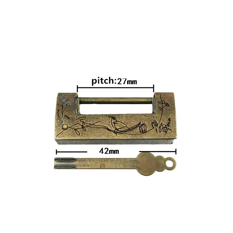 Деревянная шкатулка ваза Пряжка защелка латунь замок декоративные засов 1 Lock + 2