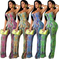 Женские новые с открытыми плечами три четверти рукав плед печатных Bodycon Тощий до середины икры Длина сочетание вечерние клубный комбинезон P8277