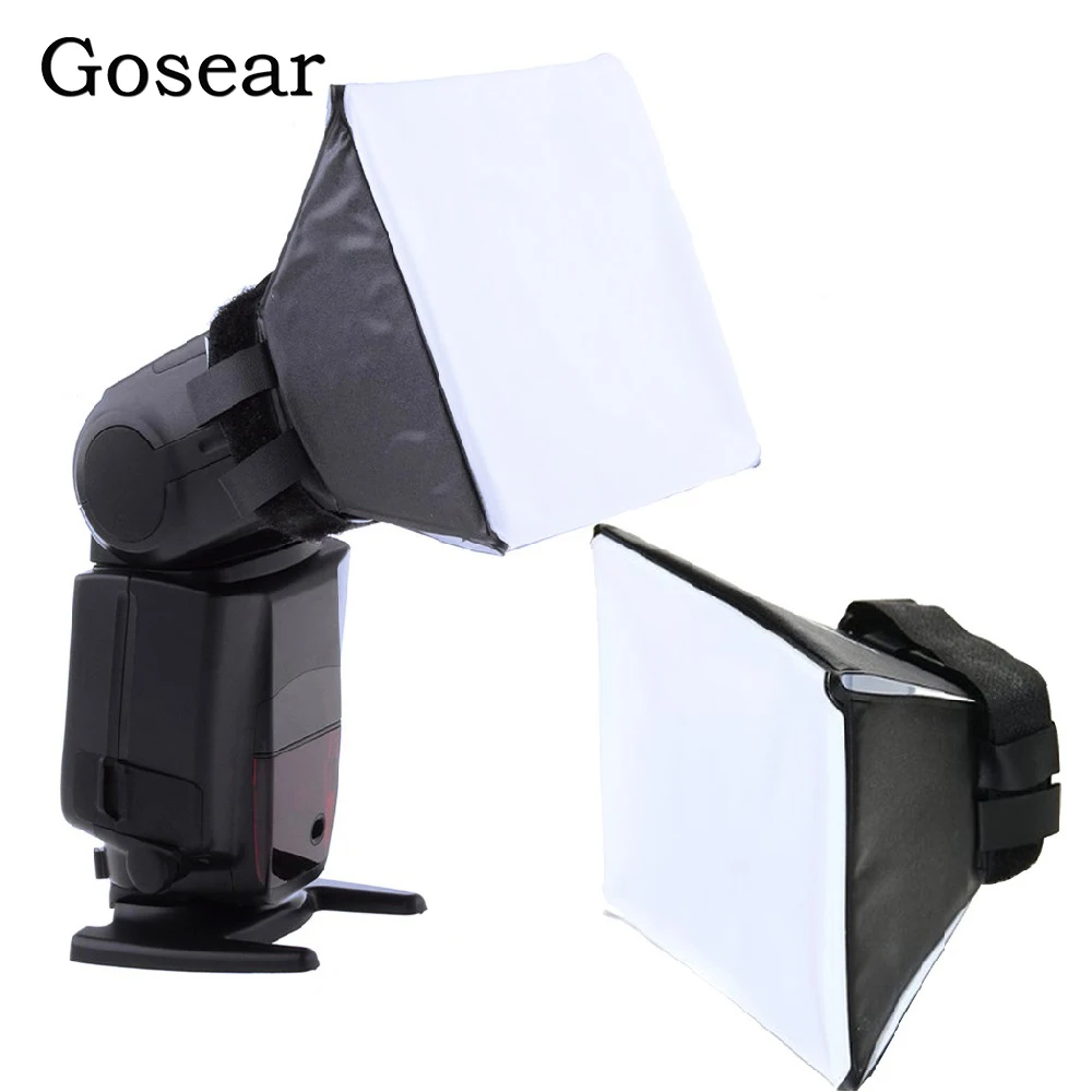 Gosear 10x13 см рассеиватель linternas Flash Light софтбокс Speedlight Soft Box Window для Canon Nikon Sony Olympus Minolta