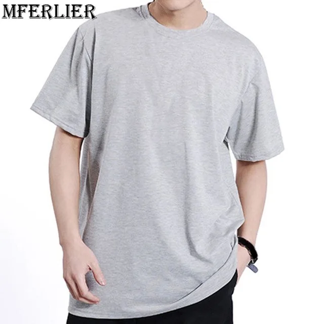 MFERLIER, Мужская Летняя Повседневная Черная футболка, 5XL, хлопок, размера плюс, большой, 7XL, 8XL, короткий рукав, футболки с геометрическим рисунком, модные креативные футболки - Цвет: picture color