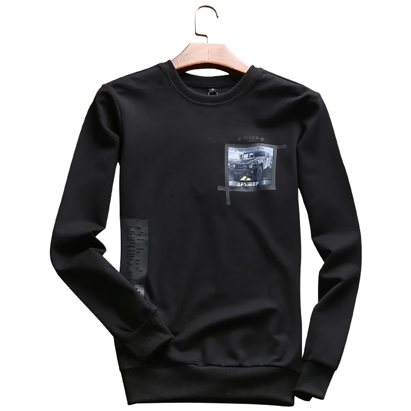 Грудь печати smart Повседневное толстовка мужская Толстовки Классический Модный