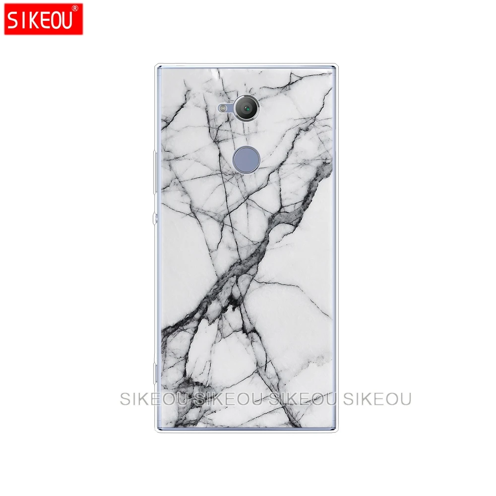 Силиконовый чехол для телефона sony xperia XA1 XA2 ULTRA PLUS L1 L2 XZ1 XZ2 compact XZ PREMIUM gold marble