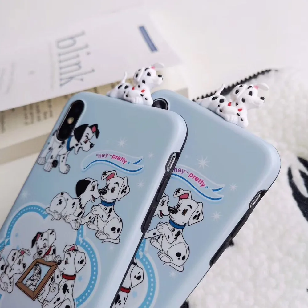 ORYKSZ 3D Cute Cartoon Dog Toy Silicon Soft Phone Case For iphone 6 6s 7 8 plus iPhone X XR XS MAX Cover Cases Coque |