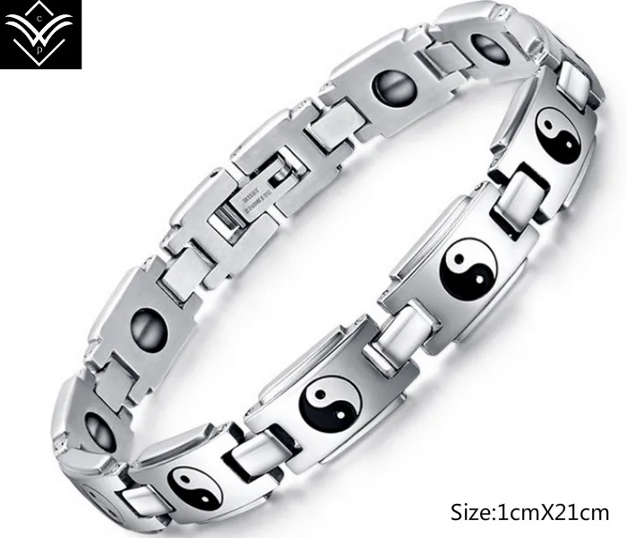 Fashion Yin Yang Feng Shui Tai Chi Titanium Bracelet Hot Sale | Bracelets