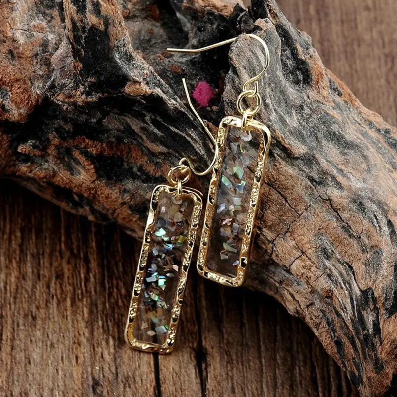 1 пара модные женские Ретро темпераментные серьги Кристальный гравий