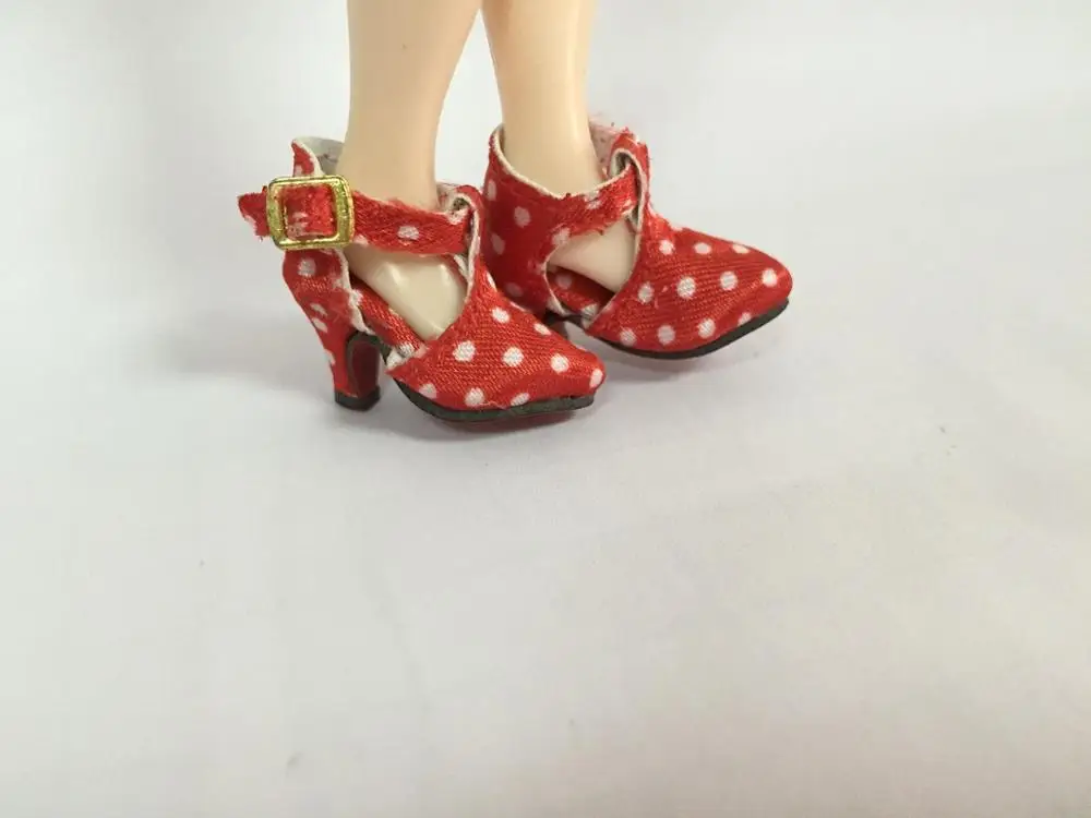 Кукла обувь для blyth Azone куклы OB кукла licca и т. д. Длина: 2,8 см - Цвет: red 1