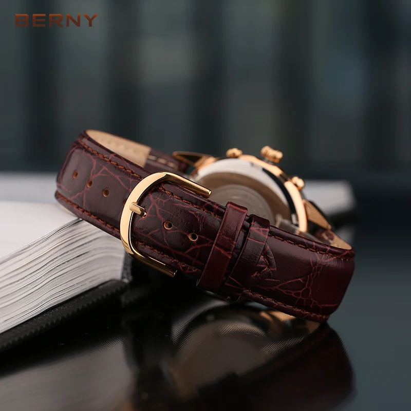 Berny, женские часы, кварцевые, женские часы, модные, Топ бренд, Роскошные, Relogio Saat Montre Horloge Feminino Bayan Femme, японский механизм