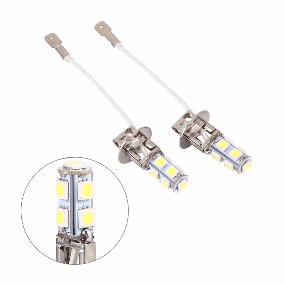 2 шт. автомобильные ксеносветодиодный светодиодные лампы H3 5050 9 SMD|xenon white|xenon ledxenon h3