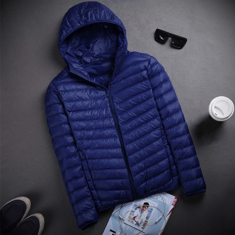 Новинка 2019 Высококачественная теплая Модная Мужская куртка с капюшоном и