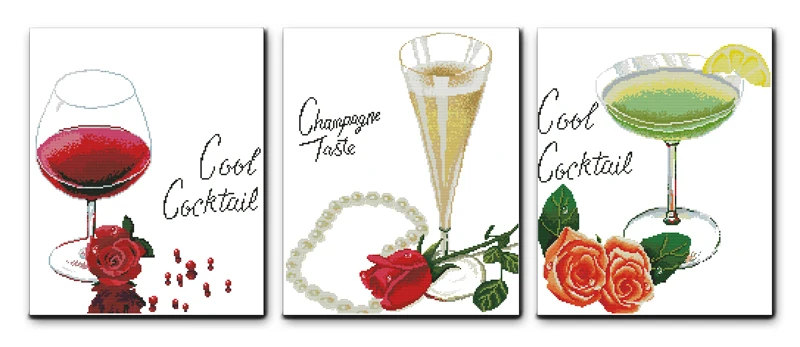 Набор для вышивки крестиком triptych Белый 11ct на холсте ручная работа домашний