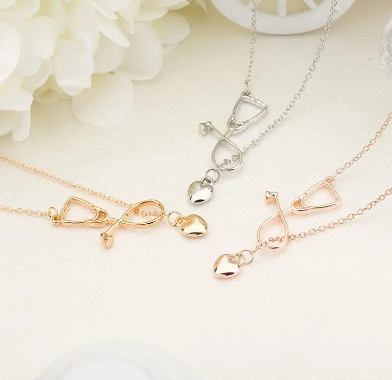 SMJEL новый телефон для женщин стетоскоп в форме сердца ожерелья врача