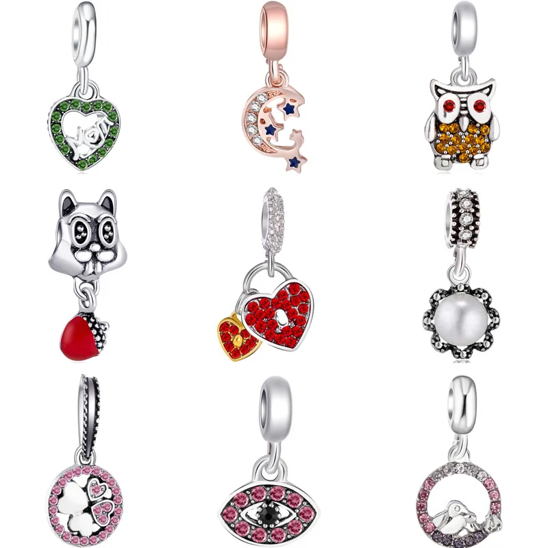 Браслеты с подвесками кристалл сглаза цветок сердце искусственный жемчуг бусины