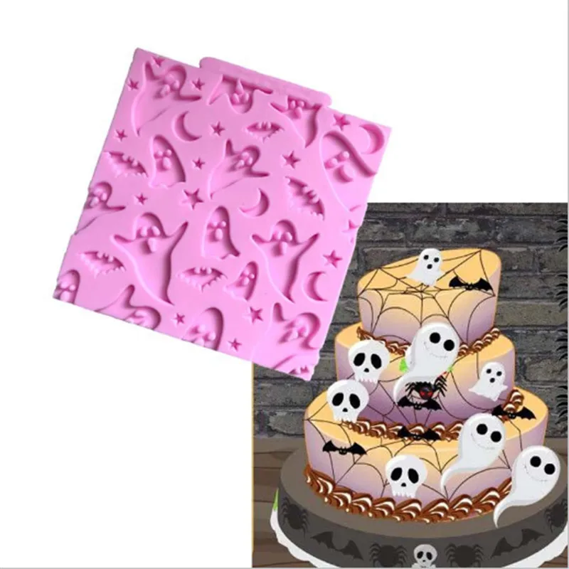 1 шт. Хэллоуин Паук Bat торта формы силиконовые украшения инструмент Шоколад