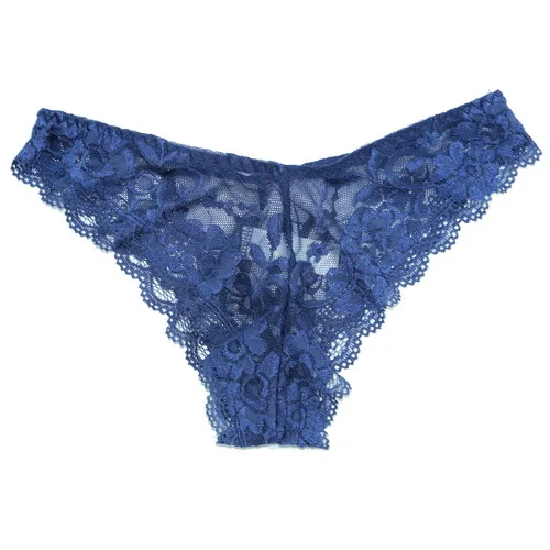 Dark blue Большие размеры 4XL, XXXL, XXL, XL, l, M, сексуальные женские трусы, кружевное нижнее белье, женское нижнее белье больших размеров прозрачные трусики Танга - Цвет: Dark blue