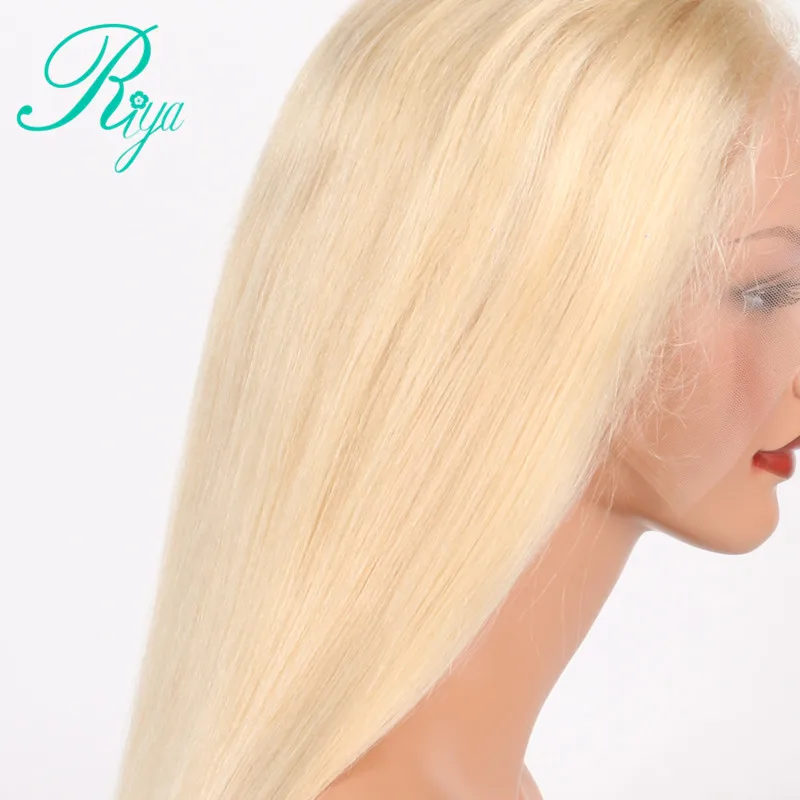Riya Hair #613 чистый светловолосый парик шелковистые прямые бразильские волосы remy