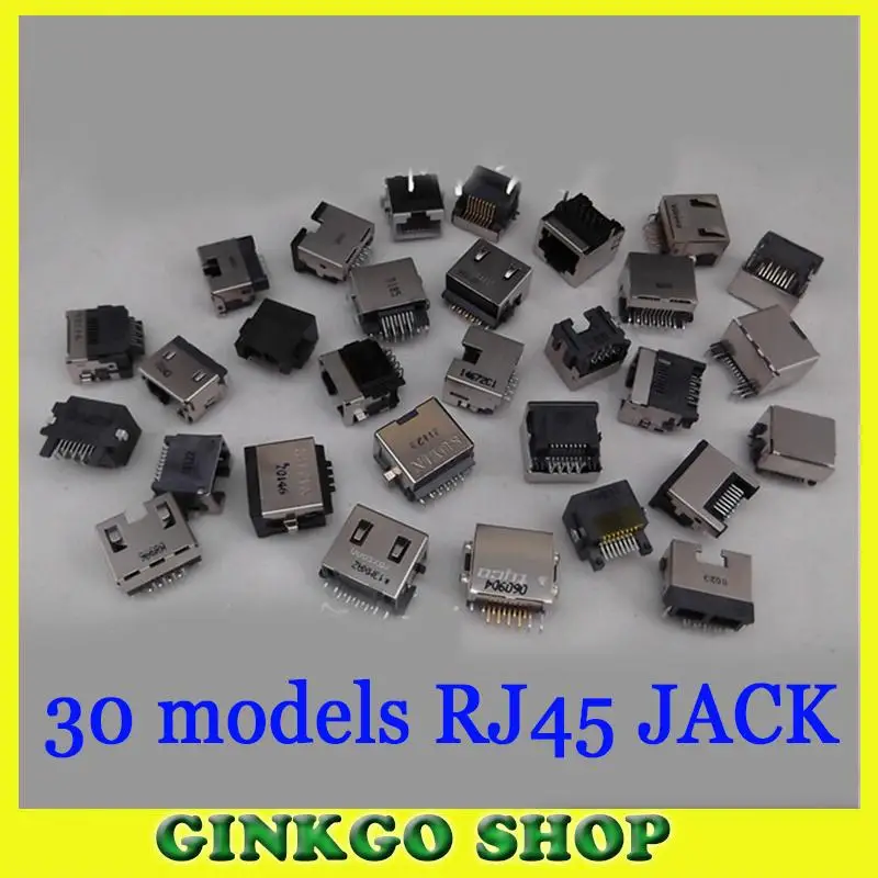 

30Models, 90pcs RJ45 Network PCB Jack female sockect for Samsung/Lenovo/Sony/Acer/ASUS/Toshiba laptop LAN Network Jack Connector