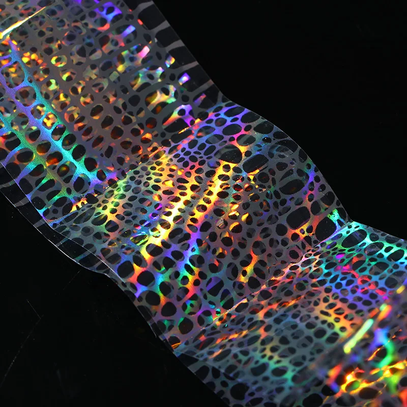 Нестандартная сетка для лазерных ногтей 4*100 см блестящая бумага переводная