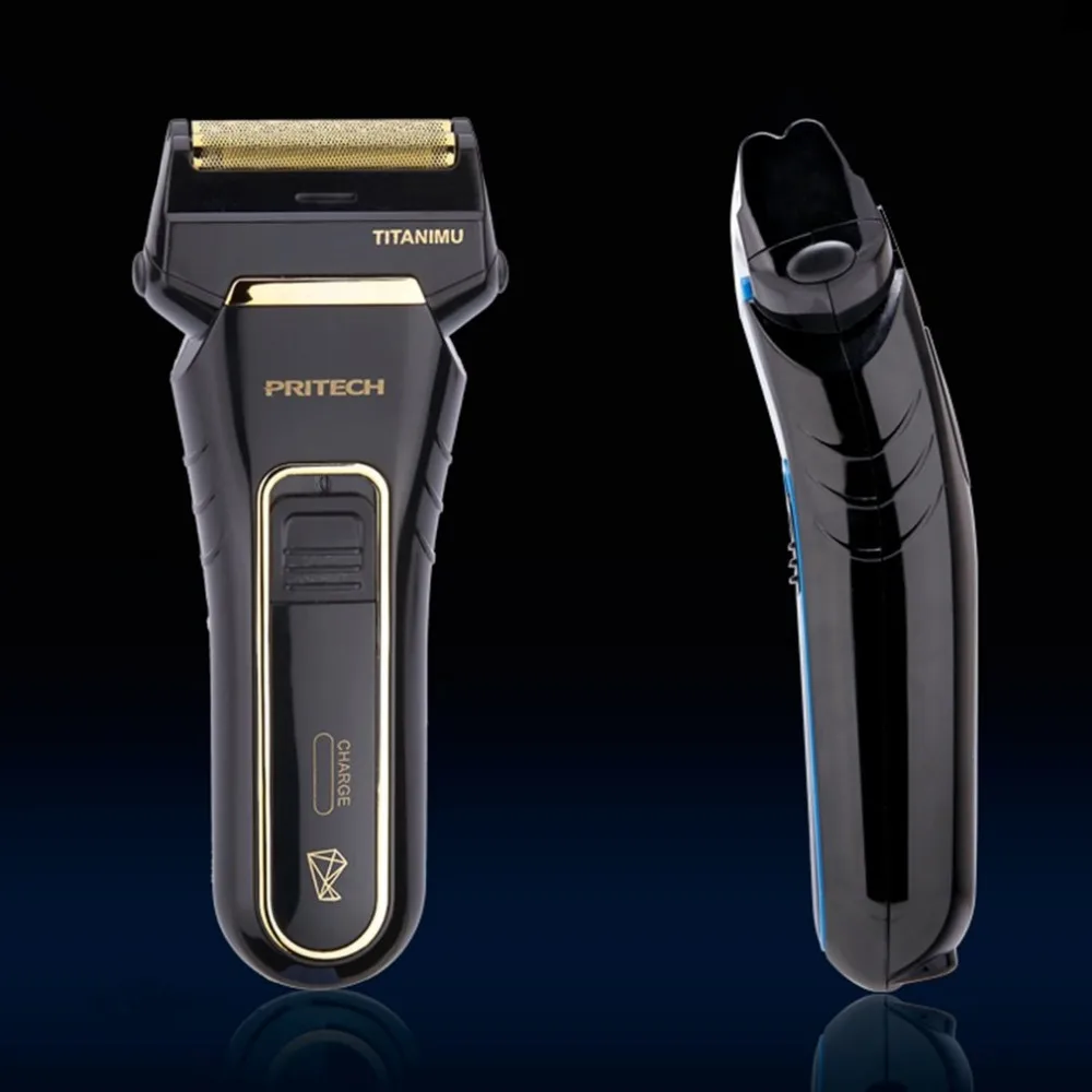 Электробритва для мужчин 2 Титановые лопасти лезвие машинки бритья
