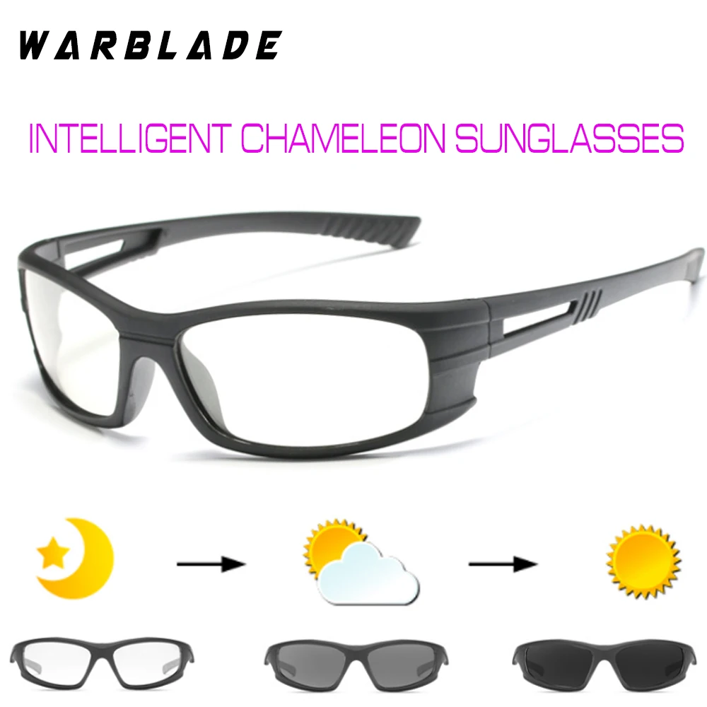 B1060 WarBLade, интеллектуальные фотохромные солнцезащитные очки, поляризованные, хамелеон, обесцвечивание, солнцезащитные очки, мужские, для вождения автомобиля, солнцезащитные очки - Цвет линз: B1060