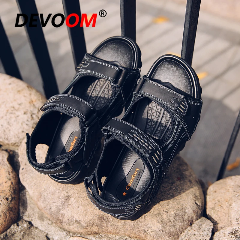New Sport Sandals Men Shoes High Quality Leather Sandalias Hombre Beach Trekking Summer Sandalen heren 48 | Спорт и развлечения