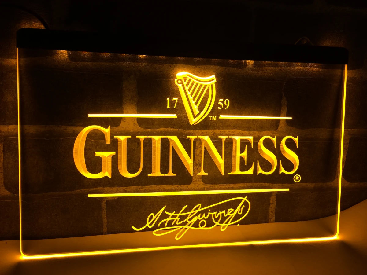 LE057- Guinness Alec Arth пивной бар светильник Sign home decor crafts | Дом и сад