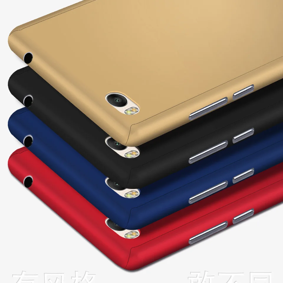 360 PC Cover + 9H Tempered Glass Phone Cases For XiaoMi RedMi Note 3s 3 4 4A 4x 4X iphone 5 5s SE 6 6s 7 8 Plus Full Fundas |