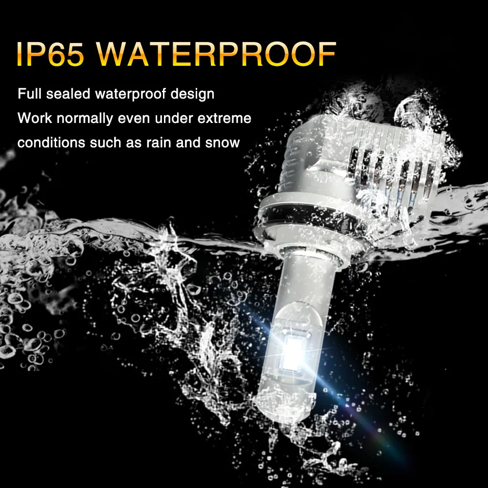 

Pure white color 6500k 12V 24V 9012 HIR2 H7 H8 H9 H11 9006 hb4 hb3 9005 led car headlamp for high beam & low beam replacement