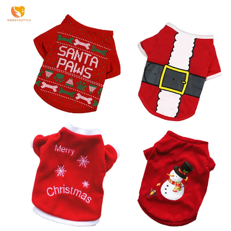 Новый Chritmas Собака жилет одежда для домашних животных собак чихуахуа хлопок