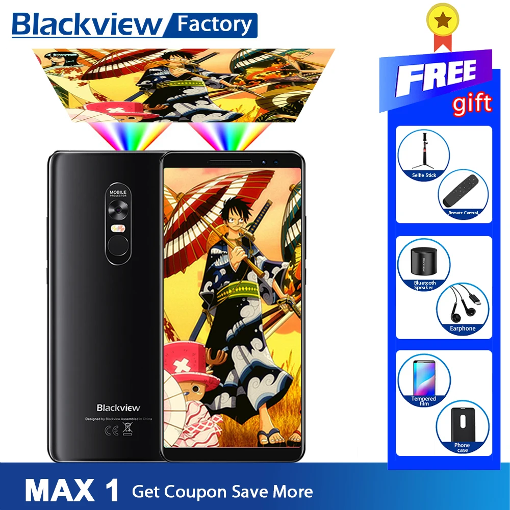 Blackview MAX 1 мини проектор портативный домашний кинотеатр смартфон 6 ГБ + 64 мобильный