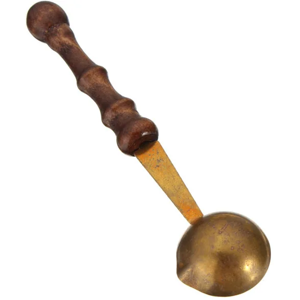 Лидер продаж ложка из латуни и дерева для расплавленного воска|Штампики| |